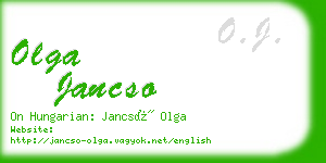 olga jancso business card